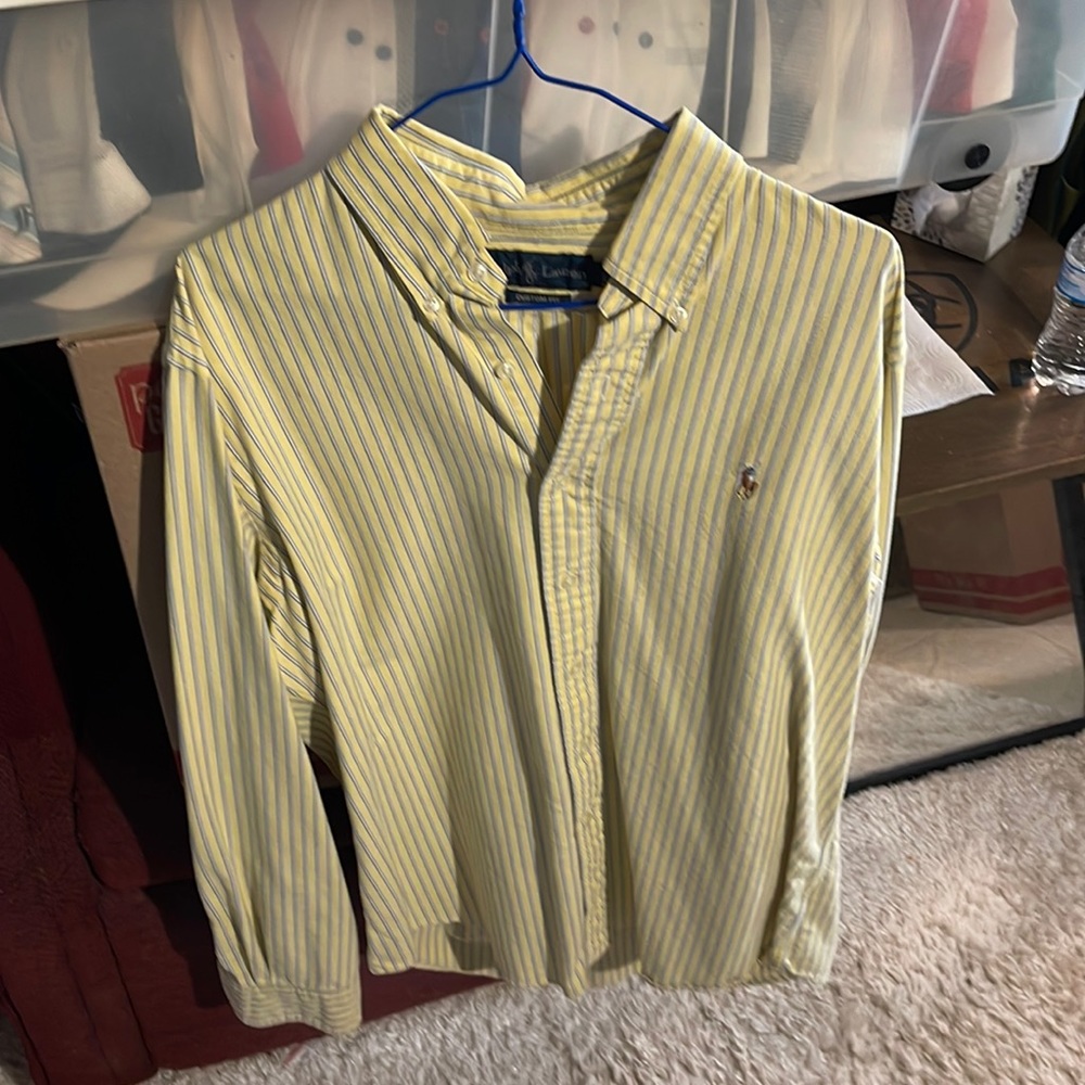 Large polo long sleeve custom fit